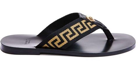 versace mens flip flops|Versace men's sandals for sale.